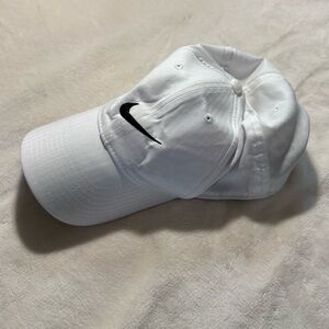 Nike White Cap with Black Swoosh